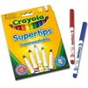 Crayola Supertips - 12 Supertips colouring pens - medium tip for better ink flow and colour lay-down. 12 assorted colours. Washable ink.