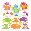 Dragon Pop-up Kits (Pack of 6) Chinese New Year Crafts,  6 Assorted Colours,  No Glue Needed,  Design Your Own