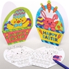 Easter Basket Colour-in Cards (Pack of 10) Easter Crafts For Kids