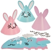 Easter Bunny Hat Kits (Pack of 6) Easter Crafts For Kids 3 assorted colours - Pink,  Purple & Blue