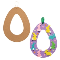 Easter Egg Craft Wreath Blanks (Pack of 10) Decorate & Personalise,  23.5cm
