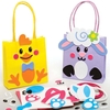 Easter Gift Bag Kits (Pack of 4) Easter Party Supplies 4 assorted bag colours - White,  Purple,  Yellow & Pink