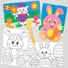 Easter Sand Art Pictures (Pack of 8) Easter Crafts For Kids,  8 Assorted Designs,  Gifts For Children,  Self-Adhesive Card