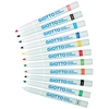 Felt Tip Pens - 12 Giotto Fibre Tip Pens in assorted colours - Water based ink for use on paper,  card,  wood,  stone & plastic