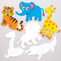 Jungle Animal Card Shapes (Pack of 30) Craft Blanks & Bases