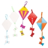Kite Ceramic Decorations (Pack of 5) Decoration Craft Kits 5 ribbon colours - Red,  Orange,  Purple,  Green & Blue