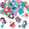 Mermaid Charms (Pack of 30) 21 Assorted Designs,  Metal Jewellery Charms