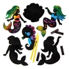 Mermaid Scratch Art Magnets (Pack of 10) Art Craft Kits