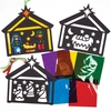 Nativity Stained Glass Effect Decoration Kits (Pack of 6) Christmas Crafts 6 assorted cellophane colours - Purple,  Green,  Red,  Yellow,  Blue & Orange