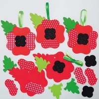 Poppy Mix & Match Decoration Kits (Pack of 8) Decoration Craft Kits