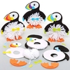 Puffin Pom Pom Kits (Pack of 3) Art Craft Kits 3 assorted colours - Green,  Yellow & Blue