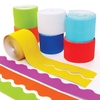 Rainbow Colours Corrugated Borders Value Pack (Pack of 8) Classroom Craft Supplies 8 assorted colours - Red,  Orange,  Yellow,  Green,  Blue,  Violet,  Indigo & White