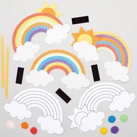Rainbow Sand Art Magnet Kits (Pack of 6) Art Craft Kits 7 assorted sand colours - Red,  Blue,  Orange,  Green,  Purple,  Yellow & White