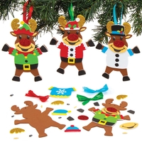 Reindeer Christmas Jumper Decoration Kits (Pack of 6) Christmas Crafts