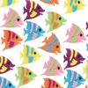 Tropical Fish Glitter Foam Stickers (Pack of 120) Stickers 6 fish colours - Yellow,  Orange,  Pink,  Green,  Blue & Purple