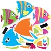 Tropical Fish Mix & Match Magnet Kits (Pack of 8) Art Craft Kits 4 fish colours - Purple,  Green,  Blue & Orange