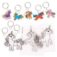 Unicorn Super Shrink Keyrings (Pack of 8) Small Toys