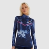 Frielo Half Zip Top Navy Tie Dye - 12