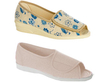 Touch Fastening Peep Toe Shoes (2 Pairs - SAVE &163;5),  Floral and Beige,  Size 5