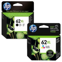 1 Full Set HP 62XL Black and 1 Colour Set 62XL Tri-Colour Original Ink Cartridges (2 Pack)