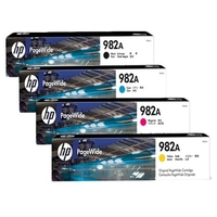 1 Full Set HP 982A Black and 1 Colour Set HP 982A Colour Original Standard Capacity Ink Cartridges (4 Pack)