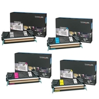 1 Full Set of Lexmark C5220KS and 1 x Colour Set C5220CS/MS/YS (Original) Toner Cartridges (4 Pack)