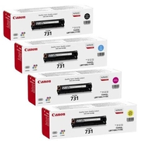 1 Full Set of Canon 731BK and 1 x Colour Set 731C/M/Y (Original) Standard Capacity Toner Cartridges (4 Pack)