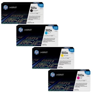 1 Full Set of HP Q6470A and 1 x Colour Set Q7581A-3A C/M/Y (Original) Toner Cartridges (4 Pack)