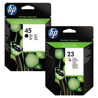1 x Black HP 45 and 1 x Colour Set HP 23 (Original) (2 Pack)