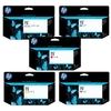1 x Black HP 72 and 1 x Colour Set HP 72 High Capacity (Original) (5 Pack)