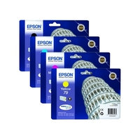 1 x Epson 79 (T7911) Black and 1 x Epson 79 Color Set (T7911-14) Original Cartridges (4 Pack)
