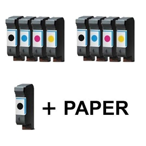 3 x Black HP 45 and 2 x Colour HP 40 (Remanufactured) + 1 Free Paper