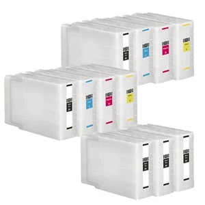 5 x Epson T7541 Black and x 2 Epson T7542-4 Colour Compatible Ink Cartridges