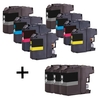 Compatible Multipack Brother LC123 2 Full Sets + 3 EXTRA Black Ink Cartridges (11 Pack)