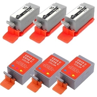 Compatible Multipack Canon BCI-15K/16C 3 Full Sets Ink Cartridges (6 Pack)