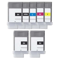 Compatible Multipack Canon PFI-102BK/MBK/C/M/Y Set + 2 EXTRA Black Ink Cartridges (7 Pack)