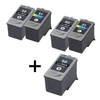 Compatible Multipack Canon PG-50/CL-51 2 Full Sets + 1 EXTRA Black Ink Cartridge (5 Pack)