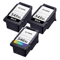 Compatible Multipack Canon PG-545XL/CL-546XL 1 Full Set + 1 EXTRA Black Ink Cartridge (3 Pack)