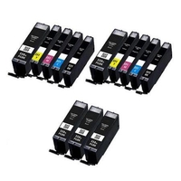 Compatible Multipack Canon PGI-550PGBKXL/CLI-551XL 2 Set + 3 EXTRA Black High Capacity Ink Cartridges (13 Pack)