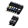 Compatible Multipack Canon PGI-550PGBKXL/CLI-551XL Full Set + 2 EXTRA Black High Capacity Ink Cartridges (8 Pack)
