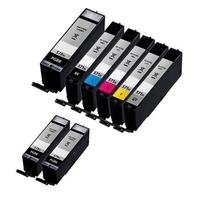 Compatible Multipack Canon PGI-570XL/CLI-571XL Full Set +2 EXTRA Black High Capacity Ink Cartridges (8 Pack)