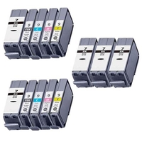 Compatible Multipack Canon PGI-7/PGI-9 2 Full Sets + 3 EXTRA Black Ink Cartridges (13 Pack)