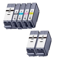 Compatible Multipack Canon PGI-7/PGI-9 Full Set + 2 EXTRA Black Ink Cartridges (7 Pack)