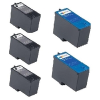 Compatible Multipack Dell M4640/46 2 Full Sets + 1 EXTRA Black Ink Cartridges (5 Pack)