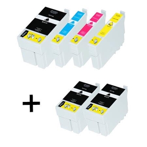 Compatible Multipack Epson 27XL Full Set + 2 EXTRA Black Ink Cartridges (6 Pack)