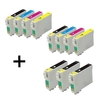 Compatible Multipack Epson T0321/4 2 Full Sets + 3 EXTRA Black Ink Cartridges (11 Pack)