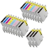 Compatible Multipack Epson T0341/8 2 Full Sets + 3 EXTRA Black Ink Cartridges (19 Pack)