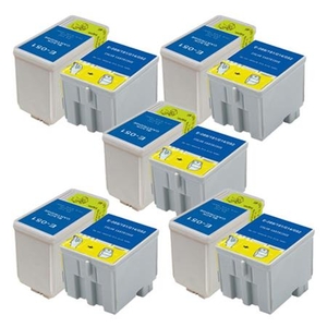Compatible Multipack Epson T051/T052 5 Full Sets Ink Cartridges (10 Pack)