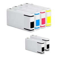 Compatible Multipack Epson T7021/4 Full Set + 2 EXTRA Black Ink Cartridges (6 Pack)