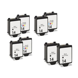 Compatible Multipack HP 14BK/14CL 3 Sets + 2 EXTRA Black Ink Cartridges + 1 Free Paper (8 Pack)